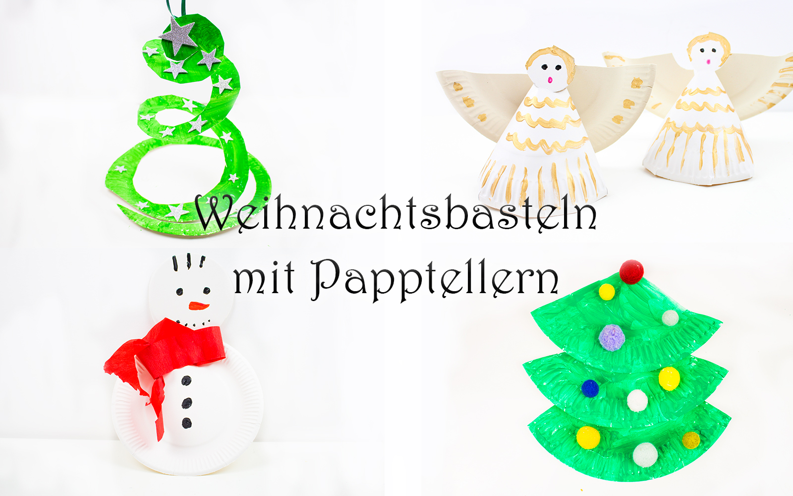 Weihnachtsbasteln mit Papptellern — Mama Kreativ